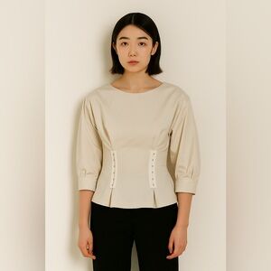 United Tokyo Cotton Corset Top | Whimsy Goth Ren Fair Minimalist Japan Design